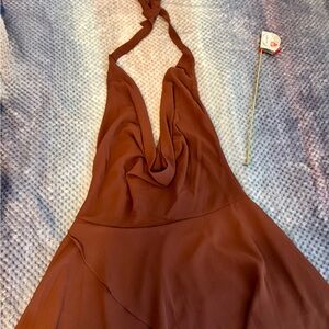 Chocolate Brown halter dress